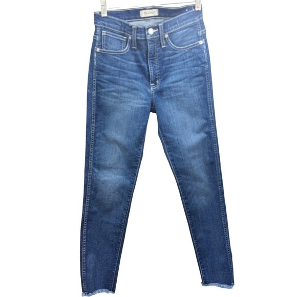 Madewell Womens Slim Straight Jeans Cotton Blend Medium Wash Size 27 - Picture 1 of 8